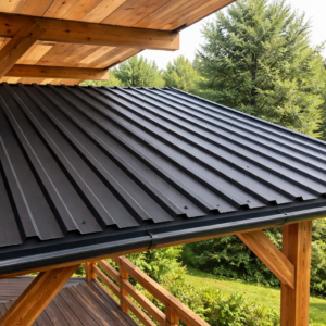 Trapézlemez tető modern kialakítással